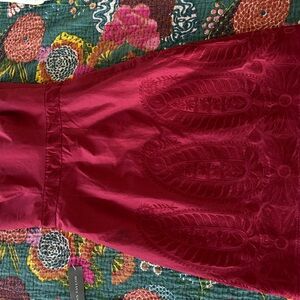 Ann Taylor Strapless Dress in Rich Burgundy